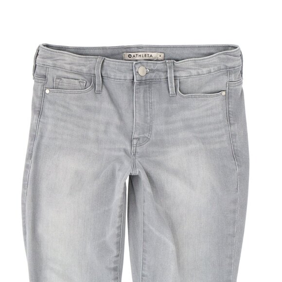Athleta Sculptek Stretch Skinny Grey 5 Pocket Jeans 4 - Picture 5 of 7